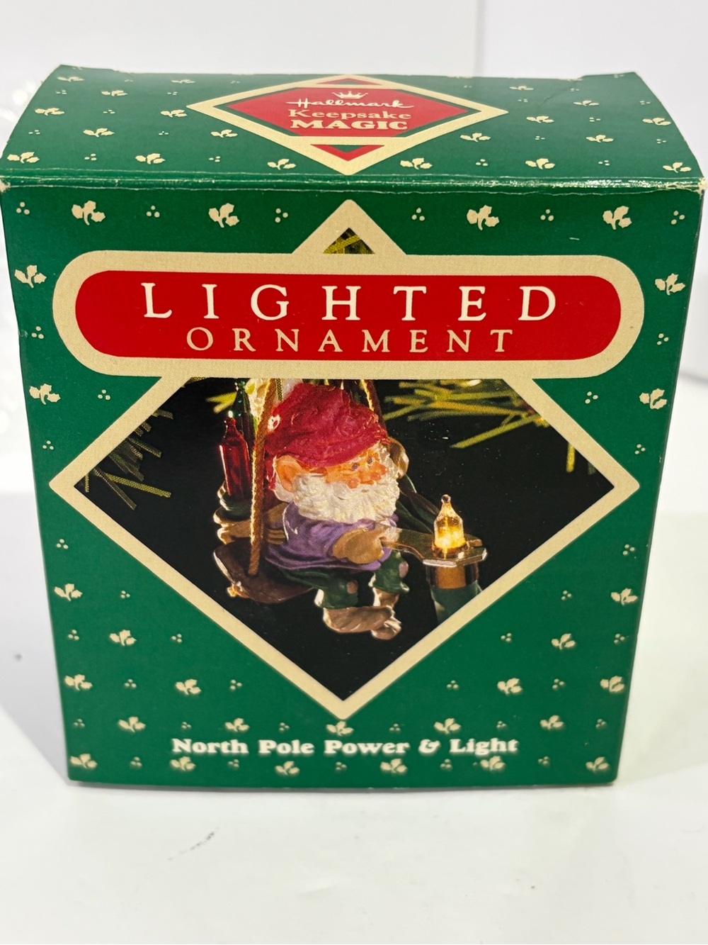 Vintage 1997 Hallmark Keepsake Magic Light North Pole Power & Light Ornament